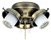 41%2B4 Np8ScL. SL75  Westinghouse Lighting 7781500 Three Light Cluster 3 Inch Fitter Ceiling Fan Light Kit, Antique Brass Finish with Frosted Ribbed Glass Shades