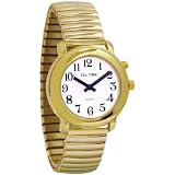 Tel Time Unisex One Button Talking Watch Gold