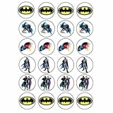 Batman style 24 Edible Wafer Paper Fairy/Cup Cake Toppers on an A4 sheet - Birthday Cake and Party Idea