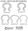 STEEL SEPTUM RETAINERS 16G