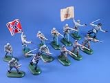 Britains Deetail Toy Soldiers American Civil War Confederate Firing Line