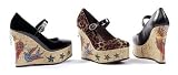 Women's Ph475-Kat 4.5 Cork Pump With Tattoo Embroidery