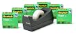 Scotch(R) Magic Tape 6 Roll Value Pack with C38 Black Dispenser, 3/4- Inches x 1000- Inches (810K6C38)