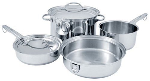 Cuisinart STOW-8 Stowaway 8-Piece Stainless-Steel Cookware Set