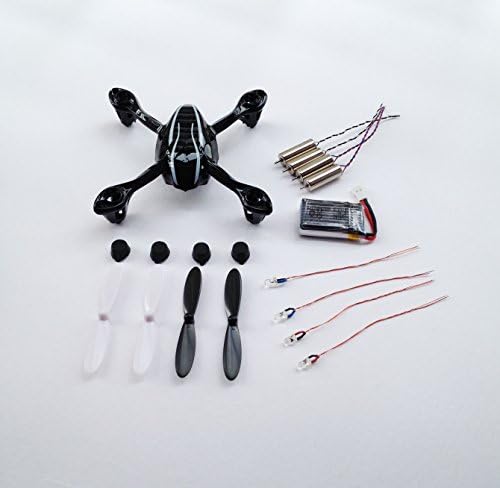 The Hubsan X4 H107L Quadcopter Crash Pack,helicopter accessiories- Black/White
