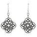 Sterling Silver Antique Design Flower Dangling title=