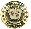 Hand Painted Poker Card Guard Protector - Cowboys