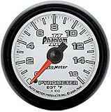 Autometer (7544) Phantom II Pyrometers - Full Sweep Elec - 0-1600 F - Includes probe and 10 FT of thermocouple wire. Probe includes multiple mounting opitions, includeing 1/8 NPT and weld-in Fitting and hose clamp method