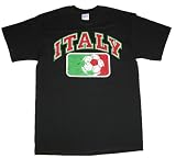 World Cup Italy Soccer T-shirt, Italian Futbol Shirt, Italia International Soccer T-shirts Adult Short Sleeve T-Shirt (Sizes Small - 5XL, Assorted Colors)