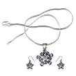 Pendant and Earring Set Sterling Silver Amethyst Gemstone Jewelry (gpers014)