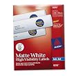 Avery&reg; Matte White High-Visibility Labels for Inkjet Printers, 1-1/2 Inch Diameter, Pack of 400 (8293)