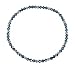 Jewelry : Anklet - Stretch 4mm Swarovski (tm) Crystals and Silver Tone Heishi Beads ~ Montana (Denim) Blue