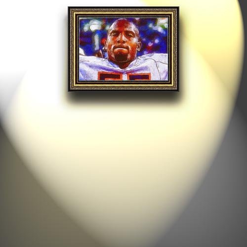 Completely Handpainted American Football Sport Painting, Custom Order FL1236, Oil on Canvas, with Option to Paint Jerry, Brett & Co. from Any Other Favorite Photograph or Picture, Unframed, Size 27'' x 38