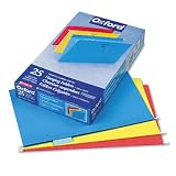 Pendaflex 81632 Recycled Colored Hanging File Folders, Legal, 1/5 Cut, Assorted Colors, 25/box