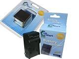 UpStart Battery BP-809 BP-819 BP-827 Replacement Battery and AC/DC Dual Charger Kit for Canon Camcorders