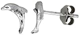 Tiny Sterling Silver Dolphin Stud Earrings