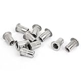 uxcell リベットナット 304 ステンレス鋼製シルバートーン M4スレッド 10個入り
