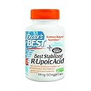 Doctor's Best Best Stabilized R-Lipoic Acid Featuring Bioenhanced Na-RALA (100 mg), Vegetable Capsules, 60-Count