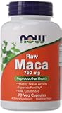 NOW Foods Raw Maca Veg Capsules, 750 mg 6:1, 90 Count