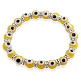 Swarovski Evil Eye Bracelet made from Yellow Italian Moreno Glass