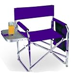 Picnic Time Sports Chair with Table and Pockets - Purple