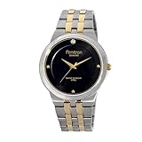 Armitron Men's 204725BKTT Diamond Accented Two-Tone Stainless-Steel Black Dial Dress Bracelet Watch