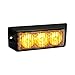 SolarBlast 3W AMBER LED Flashing Strobe Light Head [12 Flash Mode] [TIR] [Multi Units Sync-able] [Surface-Mount] Amber Yellow Grille Police Lights for Emergency Vehicles Truck Volunteer Firefighters