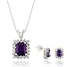 Simulated Diamond cz & Simulated Amethyst title=
