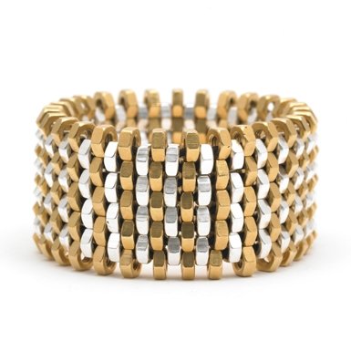 Mixed Metal Nut Bracelet by Alice Menter||RF10F