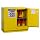 Justrite Sure-Grip EX 892320 Safety Cabinet for Flammable Liquids, 2 Door, Undercounter Cabinet, Self-Close, 22 gallon, 35"Height, 35"Width, 22"Depth, Steel, Yellow