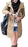 Z-SHOW™ Women's Leisure Thin Loose Trench Coats(Khaki,S)