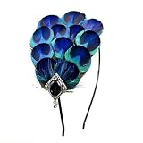 Crystalmood Peacock Feather Hairband Hair Clip Necklace Kit