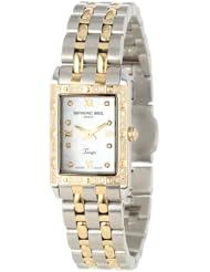 Raymond Weil Womens 5971-SPS-00995 Tango Rectangular Two-Tone 40 Diamonds Watch