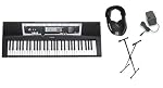 Yamaha YPT210 61 Full-Size Key Keyboard Bundle -  Professional Headphones, Keyboard Stand, and Power Supply 