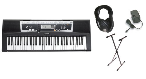 Childrens Toyshop  Musical Instruments : Yamaha YPT210 61 Full-Size Key Keyboard Bundle -  Professional Headphones, Keyboard Stand, and Power Supply