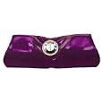 Starlite Evening, Dress, Fashion MAGENTA colour Clutch Bag-Purse with Magnetic Fastening & Shoulder Chain'