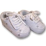 Infant Toddler White with Silver Stars Sneaker