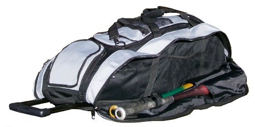 Black & Silver Cobra RTS Softball Baseball Bat Equipment Roller Bag reviews