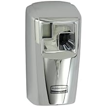 Rubbermaid Commercial FG401278 Microburst 3000 Aerosol Odor Control LCD Dispenser, Chrome, 3.25" Width x 6.63" Height