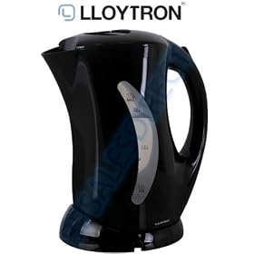 1.7 Litre Cordless Kettle with Hinged Lid in Black