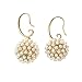 Tagoo Girl's Alloy Luxury Aound Style Yellow Gold Pearl Earrings