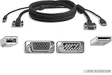Review Belkin Components F3X1962B10 / Belkin OmniView All-In-One Pro Series Plus - Video / USB cable - HD-15, 4 PIN USB Type B (M) - 4 PIN USB Type A, HD-15 - 3 m