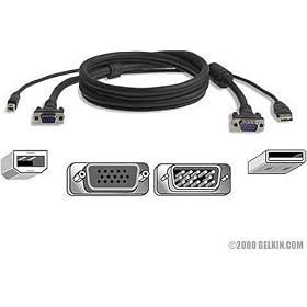 Belkin OmniView All-In-One Pro Series Plus - video USB Cable - 10 ft ( F3X1962B10 ) by Belkin