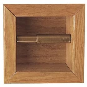 Bradford Collection Honey Oak Recessed Toilet Paper Holder