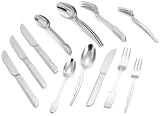 Gourmet Settings Hybrid 20-Piece Stainless Steel Flatware Set, 4 and 5-Piece Place Settings, Polished finish