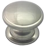 Cosmas 4702SN Satin Nickel Cabinet Hardware Round Knob - 1-1/4" Diameter - Wide Base