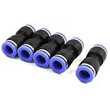 uxcell　 クイック継手　ストレートフィッティング　10mm－10mmアダプタ　押し入り式　コネクタ　5個