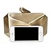 b.m.c BMC Womens Alloy Metal Abstract Stone Cut Hardcase Fashion Clutch Chain Handbag