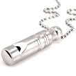 Guardian's Love Stainless Steel Whistle Large Pendant Necklace