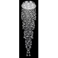 Sonata Round Series Flush Mount Chandelier dressed with intermittent 30% lead crystal colored balls or intermittent STRASS crystal colored balls 248-68